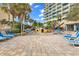 Resort-style pool area with lounge chairs and a playground at 1105 Ocean Blvd. S # 412, Myrtle Beach, SC 29577