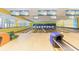 Modern bowling alley with multiple lanes and screens at 1105 Ocean Blvd. S # 412, Myrtle Beach, SC 29577
