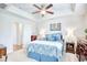 Spacious bedroom with ceiling fan and plenty of closet space at 911 Ocean Pines Ct., North Myrtle Beach, SC 29582
