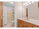 Bathroom with tub, shower, and wooden vanity at 215 Double Eagle Dr. # G-2, Myrtle Beach, SC 29575