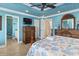 Bright bedroom with king-size bed, en-suite bathroom access at 6001 S Kings Hwy., Myrtle Beach, SC 29575