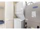 Stackable washer and dryer in a small laundry closet at 2711 S Ocean Blvd. # 1915, North Myrtle Beach, SC 29582