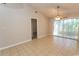 Spacious dining area with tile floors and sliding glass doors to a deck at 3681 Claypond Rd. # 3107, Myrtle Beach, SC 29579