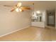 Open dining area with tile floors and kitchen views at 3681 Claypond Rd. # 3107, Myrtle Beach, SC 29579
