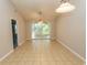 Spacious dining area with tile floors and sliding glass doors to a deck at 3681 Claypond Rd. # 3107, Myrtle Beach, SC 29579