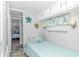 Small bedroom with a twin bed and beach decor at 6001-1424 S Kings Hwy., Myrtle Beach, SC 29575