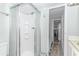 Clean bathroom with shower stall and vanity at 6001-1424 S Kings Hwy., Myrtle Beach, SC 29575