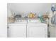 Small laundry room with washer and dryer in a closet at 6001-1424 S Kings Hwy., Myrtle Beach, SC 29575