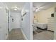 Light and airy bedroom with twin beds and coastal decor at 5905 S Kings Highway # 416-B, Myrtle Beach, SC 29575
