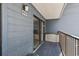 Private balcony with sliding door access and storage unit at 5905 S Kings Highway # 416-B, Myrtle Beach, SC 29575