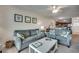 Cozy living room featuring two sofas and a coffee table at 415 N Ocean Blvd. # 302, Surfside Beach, SC 29575