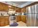 Kitchen with stainless steel appliances at 415 N Ocean Blvd. # 302, Surfside Beach, SC 29575