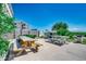 Relaxing patio area with picnic tables and grills at 415 N Ocean Blvd. # 302, Surfside Beach, SC 29575