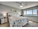 Spacious bedroom with king-size bed and ocean view at 415 N Ocean Blvd. # 302, Surfside Beach, SC 29575