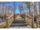 Wooden boardwalk leading to a gazebo at 7018 Cox Lake Ct., Mullins, SC 29574