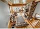 Spacious living room with a stone fireplace and high ceilings at 7018 Cox Lake Ct., Mullins, SC 29574