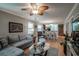 Spacious living area with hardwood floors, a seating area and views of the dining area at 366 Pinehurst Ln. # 13D, Pawleys Island, SC 29585