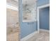 Walk-in shower with bench and tiled walls at 7129 Spoleto Dr., Myrtle Beach, SC 29572