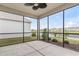 Screened porch overlooking a pond and other homes at 7129 Spoleto Dr., Myrtle Beach, SC 29572