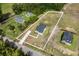 Aerial view showing a plot of land with new construction at 1234 St. John Rd., Galivants Ferry, SC 29544