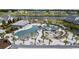 Expansive resort-style pool with multiple seating areas at 6438 Cascata Dr., Myrtle Beach, SC 29572