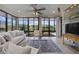 Sunroom with comfortable seating and a view of the community at 6438 Cascata Dr., Myrtle Beach, SC 29572