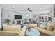 Open and spacious living room with comfortable seating and fireplace at 6438 Cascata Dr., Myrtle Beach, SC 29572