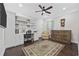 Bright home office features built-in shelving and ample workspace at 6438 Cascata Dr., Myrtle Beach, SC 29572