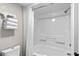 Bathroom with shower/tub combo and white fixtures at 1501 Ocean Blvd. S # 839, Myrtle Beach, SC 29577