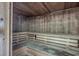 Community sauna with wooden benches at 1501 Ocean Blvd. S # 839, Myrtle Beach, SC 29577