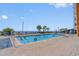 Outdoor pool with ocean views and lounge chairs at 1501 Ocean Blvd. S # 839, Myrtle Beach, SC 29577