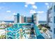 Aerial view of resort waterpark and ocean at 1501 Ocean Blvd. S # 839, Myrtle Beach, SC 29577