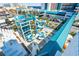 Large waterpark with slides and pool area at 1501 Ocean Blvd. S # 839, Myrtle Beach, SC 29577