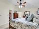 Main bedroom with a king-size bed and walk-in closet at 4527 East Walkerton Rd., Myrtle Beach, SC 29579