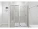 Clean and spacious shower with glass enclosure at 623 Blackthorne Circle Nw, Calabash, NC 28467