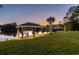 Private dock with gazebo and string lights on the water at 1886 Southwood Dr., Myrtle Beach, SC 29575