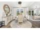 Elegant dining room with a round table and a view to the office at 1886 Southwood Dr., Myrtle Beach, SC 29575