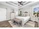 Primary bedroom with updated furnishings and ceiling fan at 1886 Southwood Dr., Myrtle Beach, SC 29575