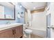 Clean bathroom with tub, shower, and updated vanity at 202 74Th Ave. N # 1249/50, Myrtle Beach, SC 29572