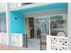 Private balcony with sliding glass doors and a view of the pool at 1600 S Ocean Blvd. # 114, Myrtle Beach, SC 29577
