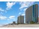 Beachfront view of Ocean One Resort and other high-rise buildings at 107 S Ocean Blvd. # 1908, Myrtle Beach, SC 29577