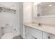 Clean bathroom with vanity, toilet, and shower/tub combination at 107 S Ocean Blvd. # 1908, Myrtle Beach, SC 29577