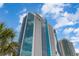 Ocean One Resort building exterior with modern design features at 107 S Ocean Blvd. # 1908, Myrtle Beach, SC 29577