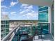 Balcony with city views and outdoor seating at 107 S Ocean Blvd. # 1908, Myrtle Beach, SC 29577