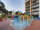 Fun, interactive kiddie pool with playful water features at 6900 N Ocean Blvd. # 410, Myrtle Beach, SC 29572
