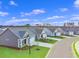 Aerial view of a neighborhood with various houses and landscaping at 3030 Deerberry Place, Longs, SC 29568