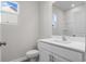 Clean bathroom with white vanity and shower at 3030 Deerberry Place, Longs, SC 29568