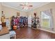 Bright bedroom with ample closet space and wood floors at 3712 Faith Dr., Conway, SC 29527