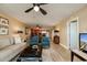 Living room with comfortable seating and ocean view at 1903 S Ocean Blvd. S # 708, North Myrtle Beach, SC 29582