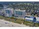 Aerial view of two oceanfront buildings with multiple pools at 1903 S Ocean Blvd. S # 708, North Myrtle Beach, SC 29582
